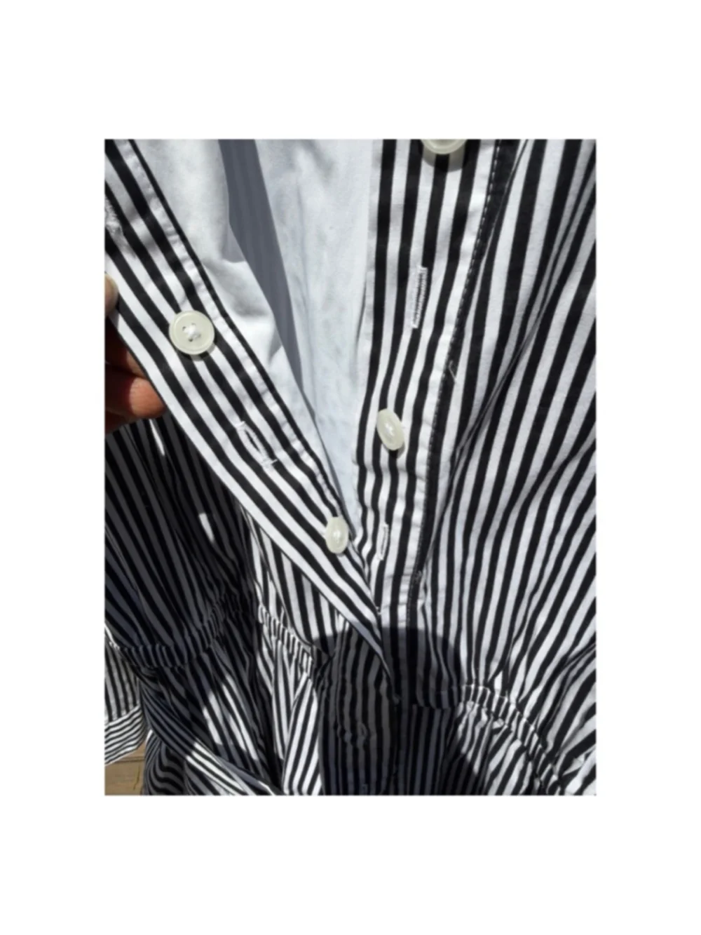 Lane Bryant Long Sleeve Striped Shirtdress Plus Size 16 Black/White (EUC) - Picture 6 of 7